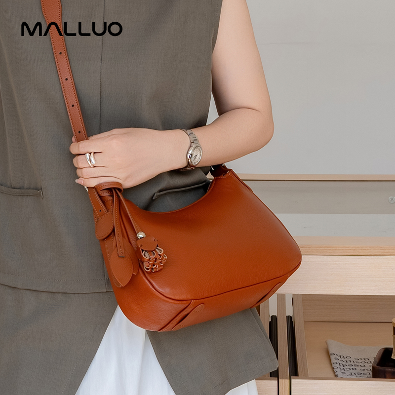 Hobo Bag Slouchy - Genuine Cowhide Leather Slouchy Hobo Shoulder