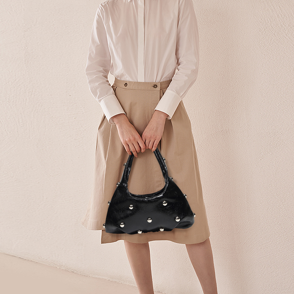 Hobo Bag Slouchy - Women PU Punk Underarm Bag Large