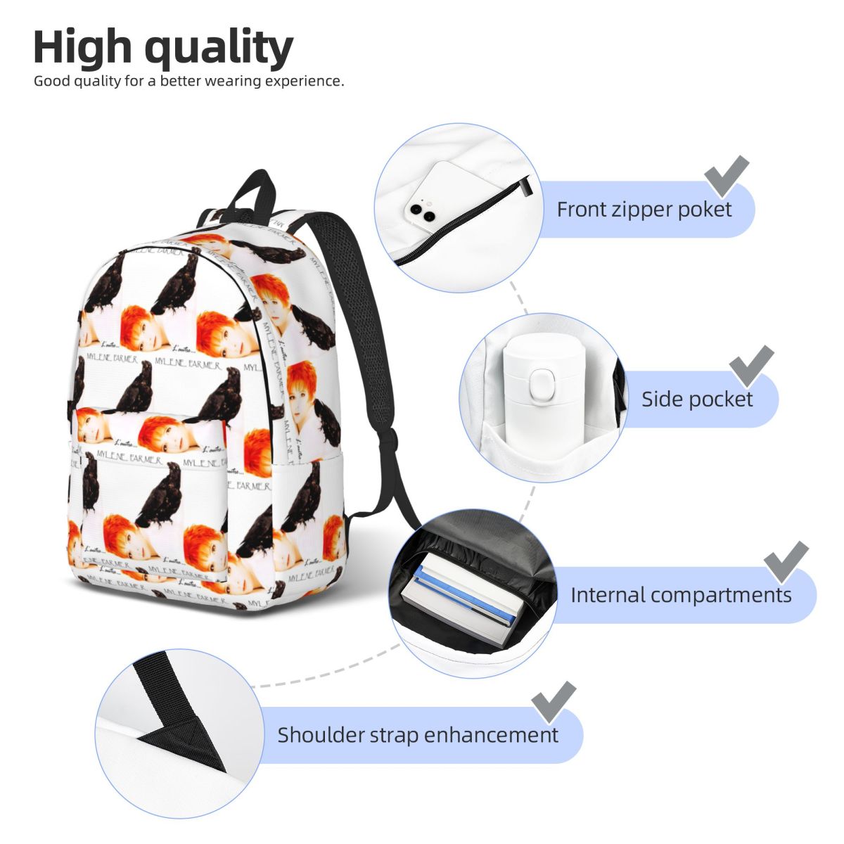 Mylene Farmer Backpack Daypack - огляд і ціна Women Bags Farmers