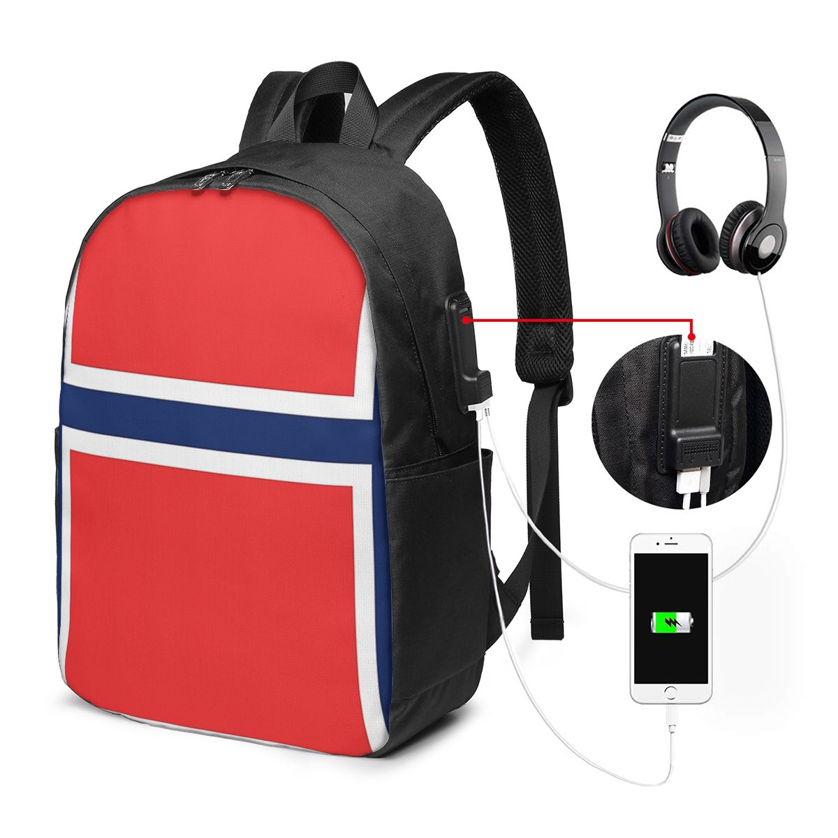 Norway Flag Backpack Travel No - огляд і ціна Women Bags For Travel