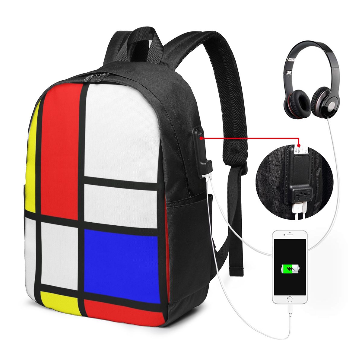 Piet Mondrian Composition  Bac - огляд і ціна Women Bags For Travel