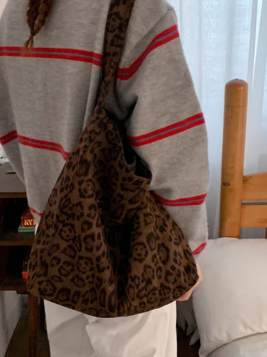 Retro Leopard Print Suede Larg - огляд і ціна Women'S Young Bags