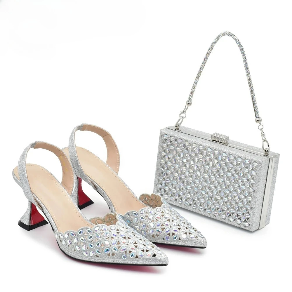 Silver Color Shoes and Bag for - огляд і ціна Women Bags For Wedding
