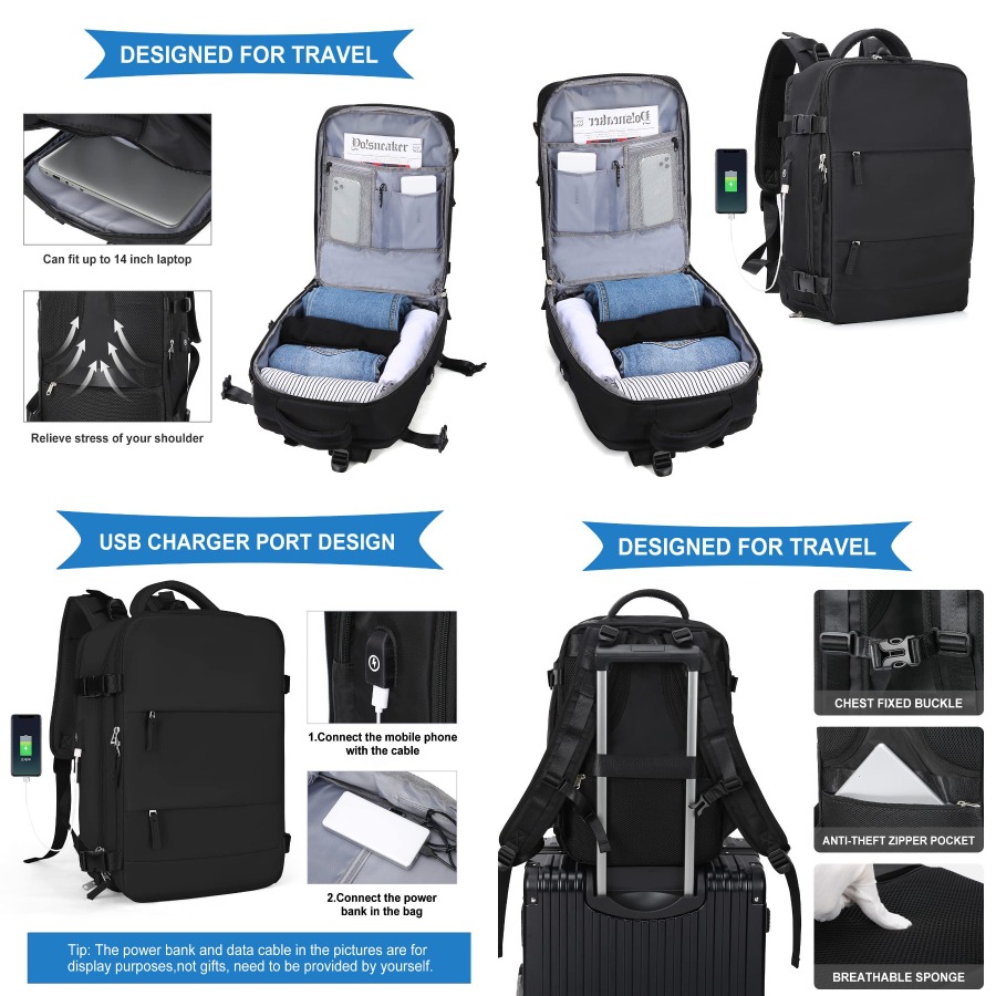 【New Arrival】Black Travel Back - огляд і ціна Women Bags For Travel