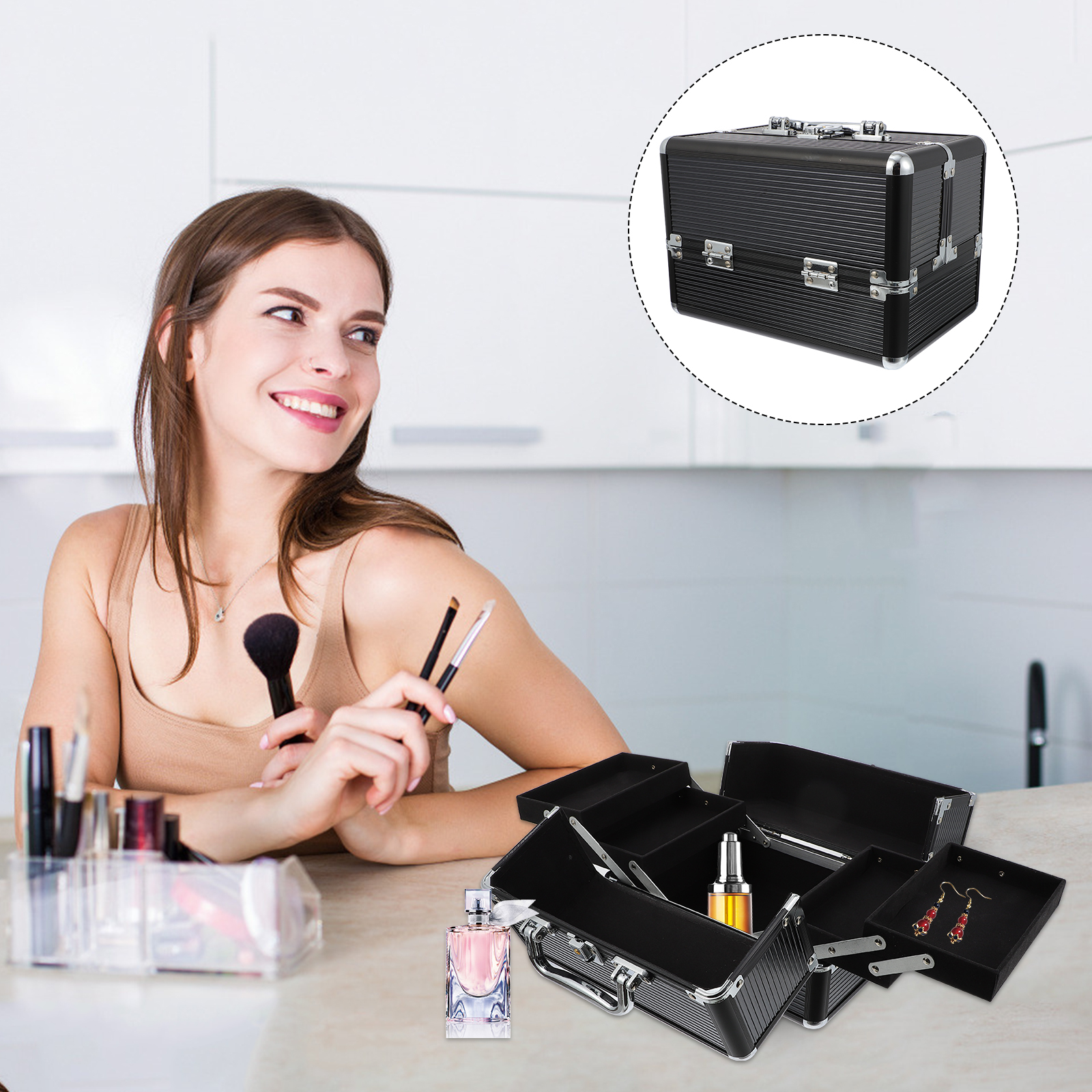 Makeup Case Handheld Storage C - огляд і ціна Women Handheld Bags