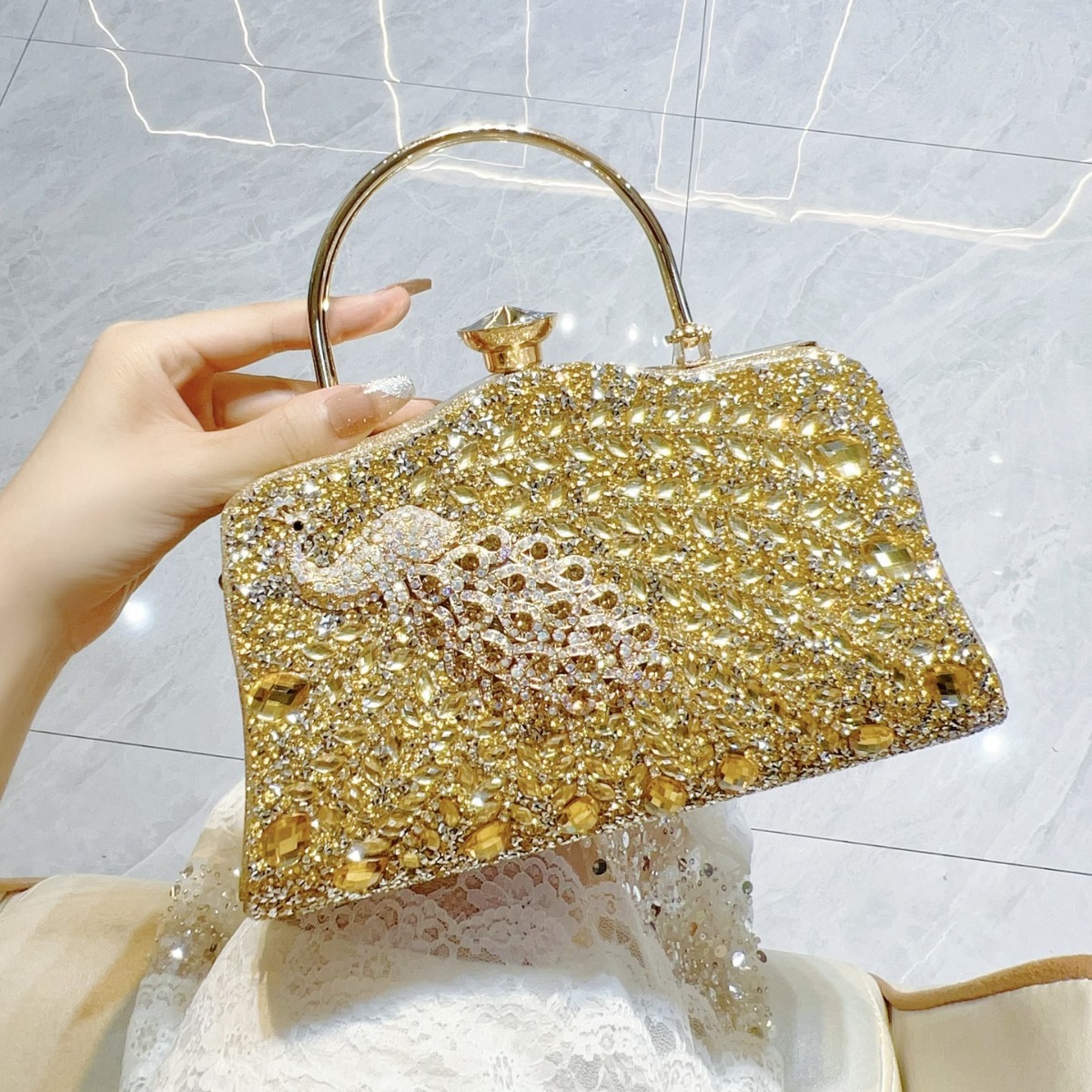 New Full Diamond Handbag with  - огляд і ціна Women Handheld Bags