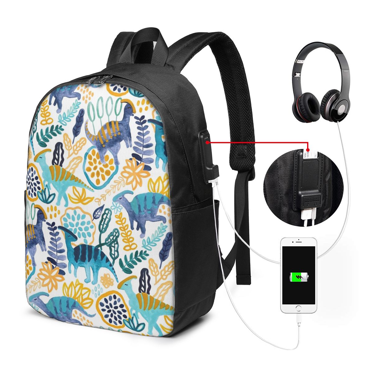 Gouache Parasaurolophuses Back - огляд і ціна Women Bags For Travel