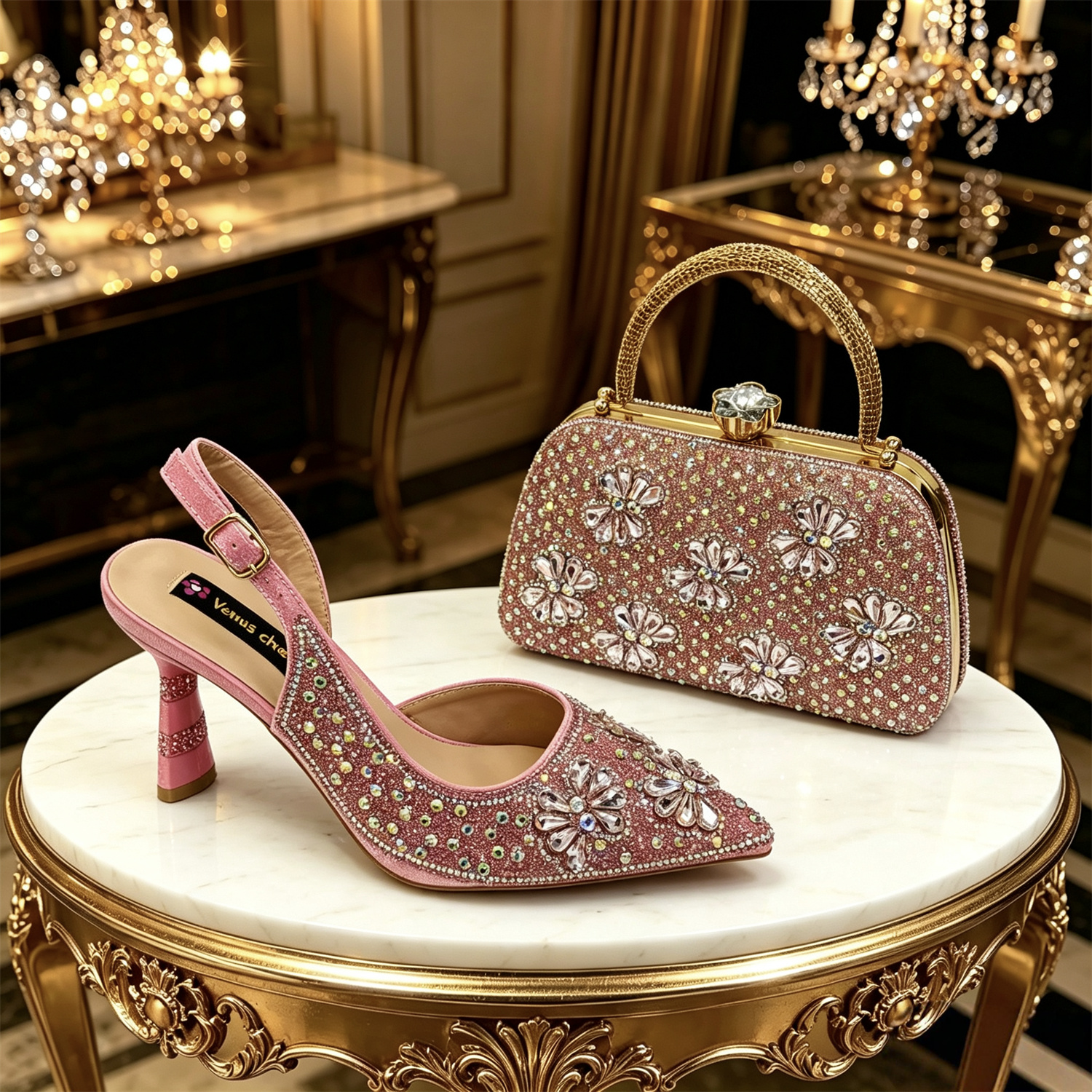 Venus Chan Gold Pointed Toe Rh - огляд і ціна Women Bags For Wedding