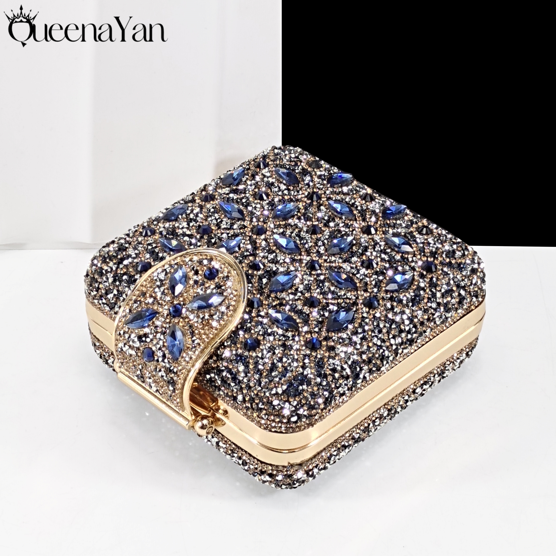 QueenaYan Elegant Glossy Navy  - огляд і ціна Women Bags For Wedding